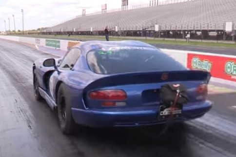 Video: 1,700 Horsepower Boosted Viper Runs 8's