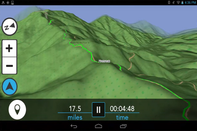 With the TRX7, you can view trail maps in high-res 3D