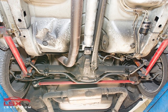 The starting point: A 1998 WS6 Trans Am with an aftermarket panhard bar and lower control arms on factory worn-suspension.