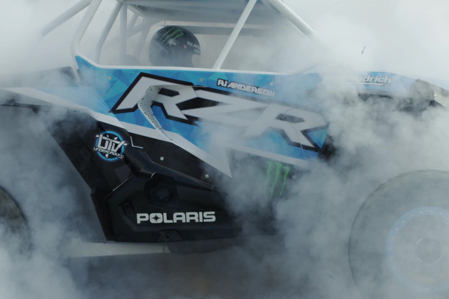 Burn 'em up RJ!  Screenshot from video.