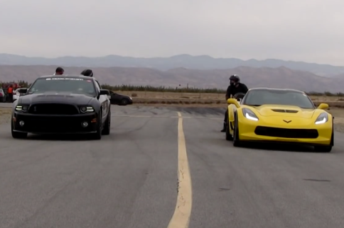 Corvette C7 Z06 High On E85 Versus a Custom Shelby GT500