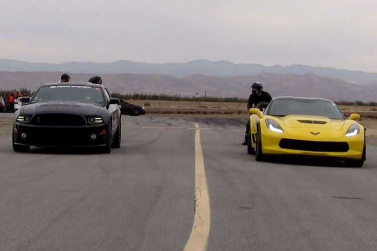 Corvette C7 Z06 High On E85 Versus a Custom Shelby GT500