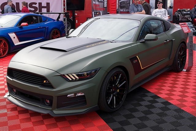 We're diggin' the custom wrap on Roush's '16 EcoBoost Mustang.