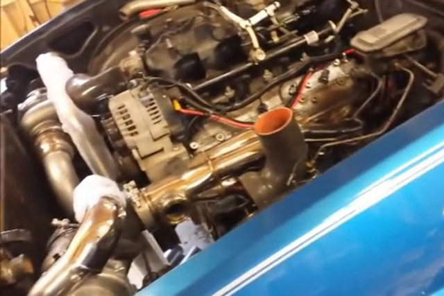 Craig's almost got the turbo plumbed in this shot.