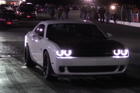 900 HP Hellcat Challenger Mutilates Carbon Fiber Driveshaft