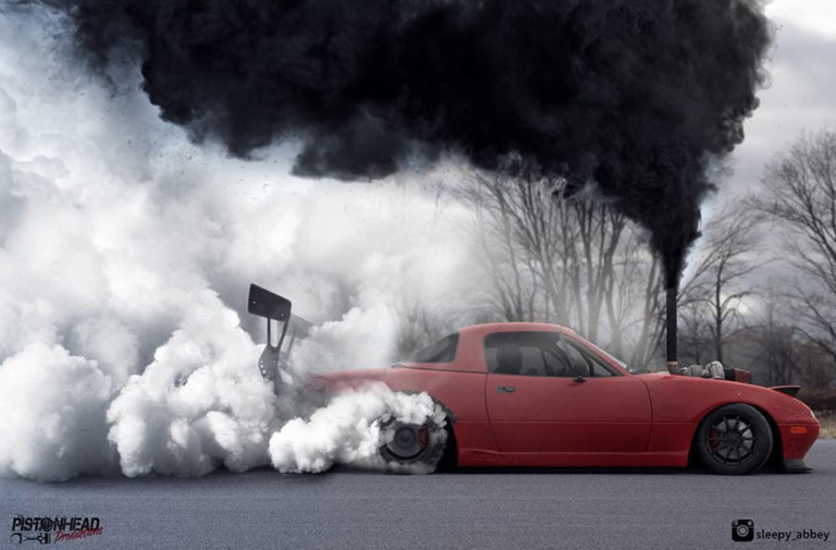 Pistonhead Productions' Diesel Miata Drift Build Is For A Good Cause