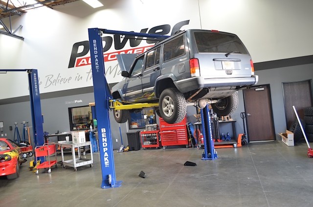 XtremeJ came into the shop to get a complete suspension overhaul. We would be installing a Skyjacker six-inch lift, with new wheels and tires. The lift would get the Jeep looking the way we want – in the air!