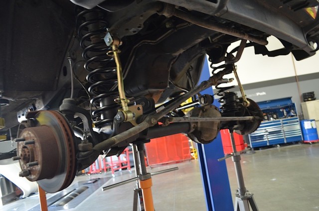 The lift kit installed new leaf springs out back, and new springs and arms up front. Stay tuned for a full install article and tire review!