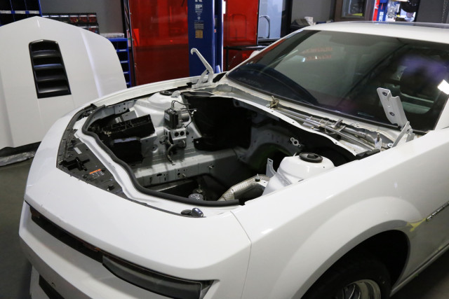 hood removed