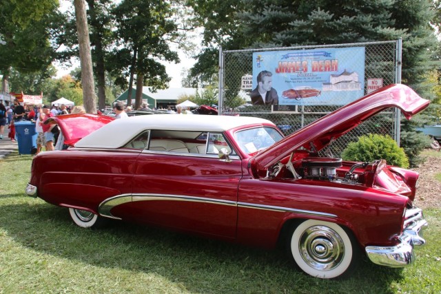 This Merc greeted fans at the entrance to Play Acres Park-.it wasn't far from the Merc Corall.