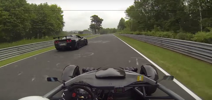 Video: Ariel Atom Battles Big Z06 on the Nurburgring