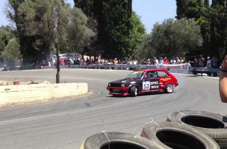 Video: KP61 Starlet Drifts Hillclimb in Greece!