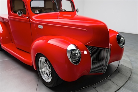 Video: One Roaring Red 1940 Ford Pickup That Needs A Cruise