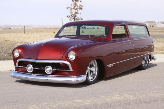 "Knotwood," Goodguys Custom Rod of the Year. The woody was built sans wood sides but the interior featured a wood headliner.