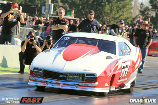 Rick Thornton managed a 4.02 at 187 late in the testing session. The tean has struggled gettign the car to accelerate through the traps to their satisfaction as evidenced by the lower MPH he has run so far.