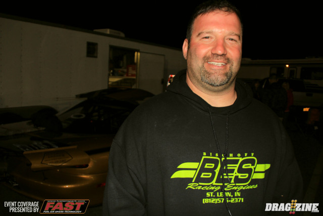 Jamie Stanton put his Camaro in third behind Dean Marinis with a 4.421 at 159.99 career best run. Over the winter he and pentagon Racecraft's Jake Holdrige swapped to dry sump oiling and made some other changes over the winter freeing up some more horsepower for this season. They are pleased so far after just two hits. They will looking for a .39 tomorrow night.