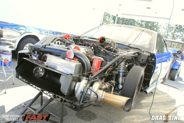We are sad to report Brad Edwards is done for the weekend after a connector came loose for the water injection during qualifying last night. It burnt the chamber and cracked the head though the spark plug hole but stayed contained internally.