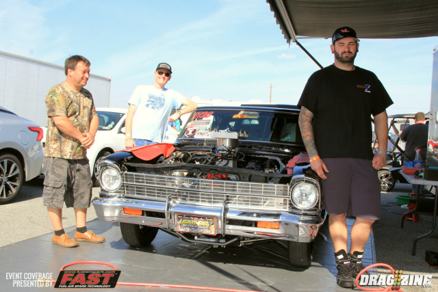 Joe Albrecht has his Extreme Racing Engines/Thriftway Auto Body and Chassisworks Chevy II here in Ultimate Street and was qualified fifth with a 4.92 at 140 after one session. Apbrecht won the US Street Nats in Ultra Street atBradneton last year and has been a best of 4.89.