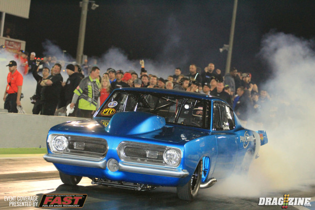 Number 31 qualifier Marty Robinson faced off with Dewayne Mills putting up an .064 reaction and putting up a best of weekend 4.05 to Mills' 4.06 and will move on to round two.