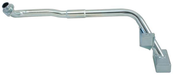 Oil pickup assemblies like this Moroso piece (PN. 24050) will work with both the stock oil pump and Moroso's high volume unit as well.