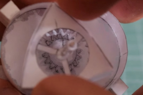 Palm Sized Paper Rotary Engine Is Gear Head Origami!
