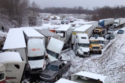 Video: Icy Cadence Braking Avoids Massive Pileup