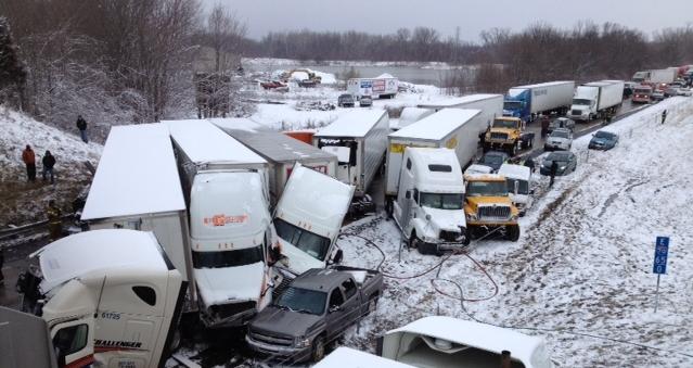 Video: Icy Cadence Braking Avoids Massive Pileup