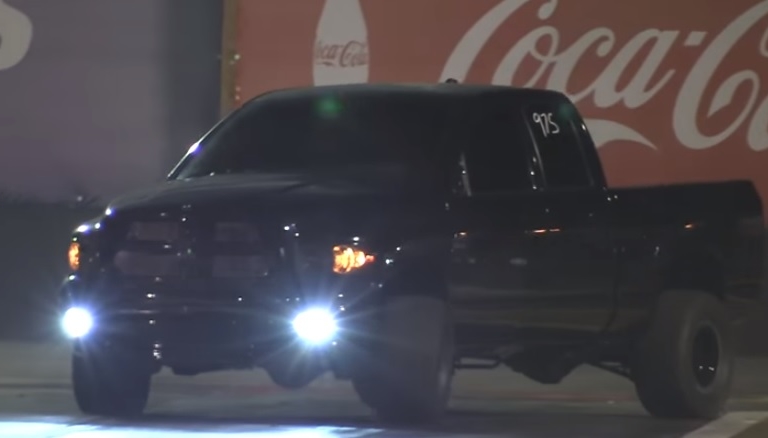 Video: Wicked 4-Wheel Drive Dodge Ram Runs 9's!