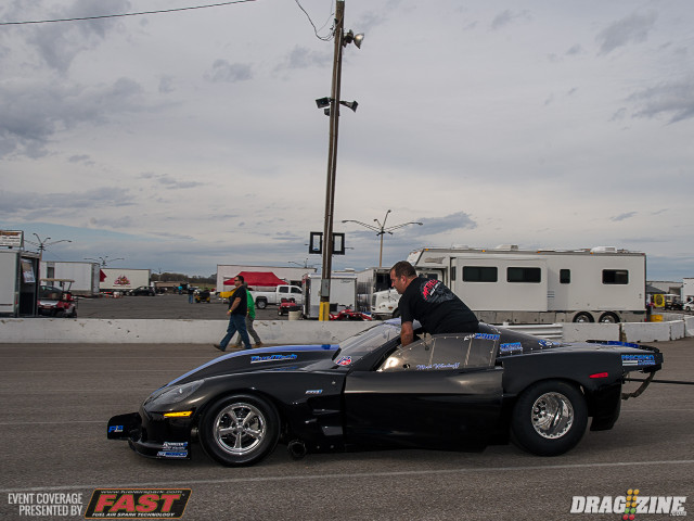 Mark "Woody" Woodruff laid down his first 3-second pass in pre-event testing. The likeable Missouri racer has been knocking on the 3-second door for almost a year now and finally put it all together with a 3.98 at 200 MPH!