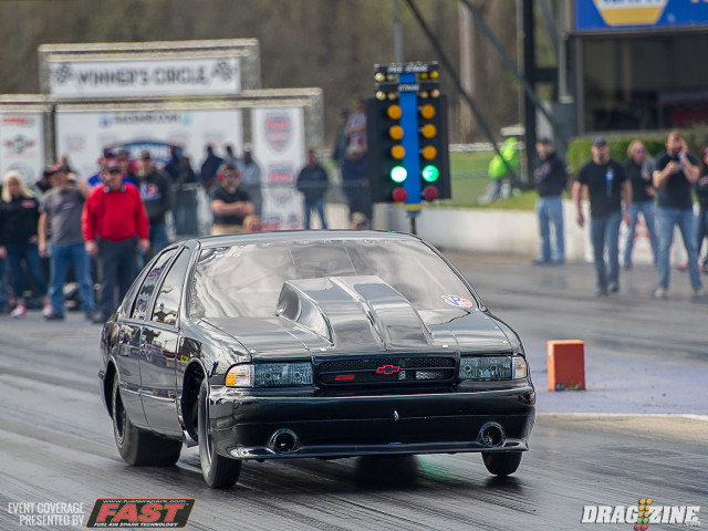 Rick Wetherbee made a nice pass in his gorgeous Impala SS. Wetherbee laid down a 4.56 at 172 MPH and is qualified #8 after one round.