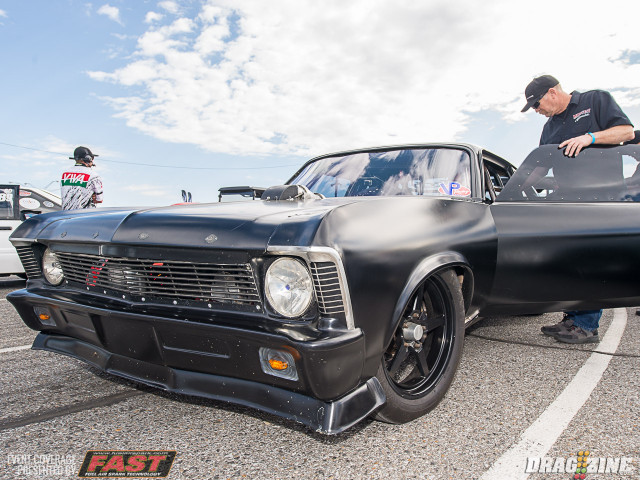 Shawn Ellington has his famed Murder Nova sitting at #5 in LDR. Ellington laid down a solid 4.37 at 178 MPH despite having to pedal midtrack to bring the nose back to earth. Look for the Mustang Oklahoma-based Nova to be knocking on the 4.20's before the weekend is over.