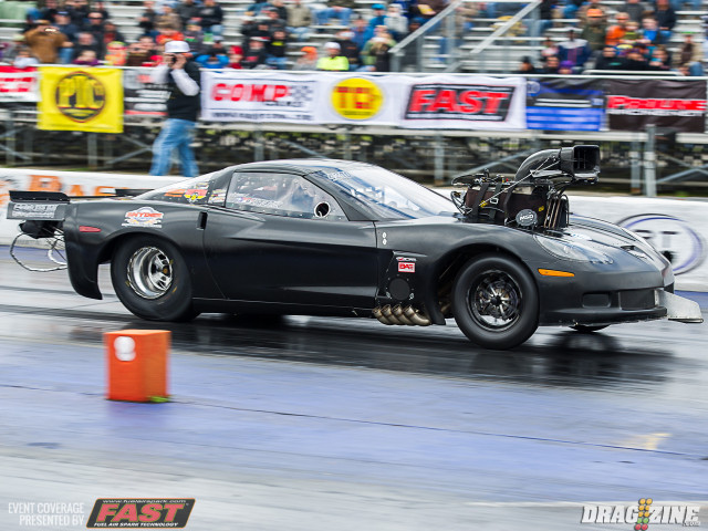 Texan Kyle Huettel anchors the RvsW field with a 3.90 ET at the wheel of Jason Michalak's C6 Corvette. The Billy Stocklin-tuned hotrod will line up with Bobby Flippin's 4th Gen Camaro in round 1.