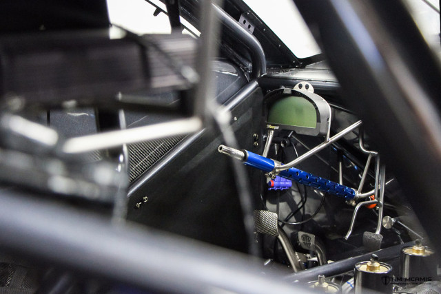 A view of the driver's compartment. 
