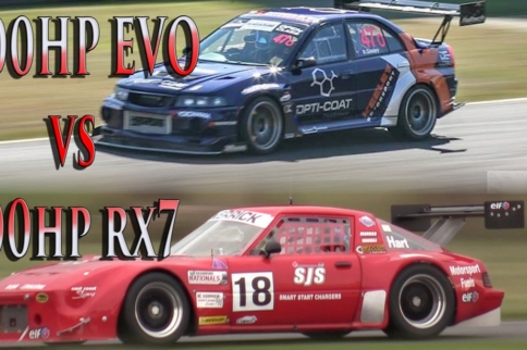 Video: Tuned Aussie RX-7 And Evo VI Battle Door-To-Door