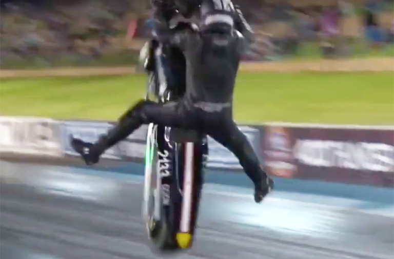 Video: Aussie Motorcycle Racer Walks Away From Violent Somersault!