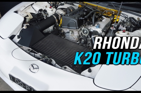 Video: Wicked Swap: Turbo Honda K20A-Powered Mazda RX-7