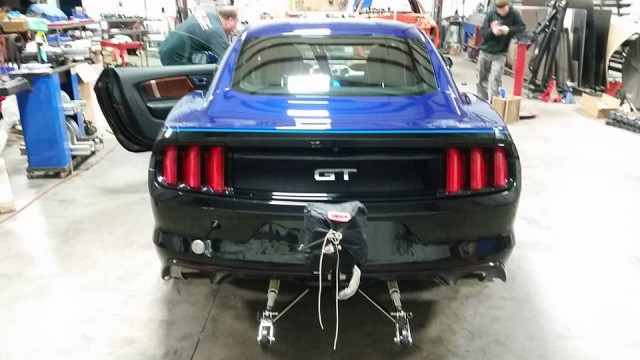 A view that Bongiovanni is hoping to show much of his competition, the rear section of the '16 Cobra Jet.