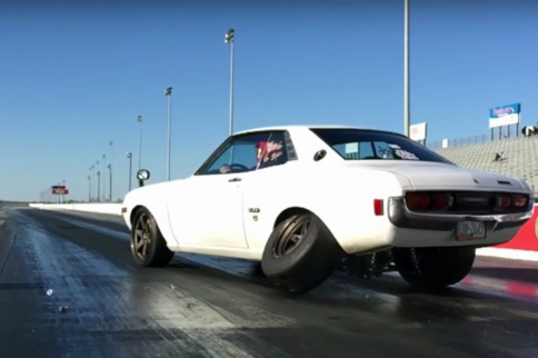 Video: 2JZ-Powered Celica Snaps Wheel on the Strip