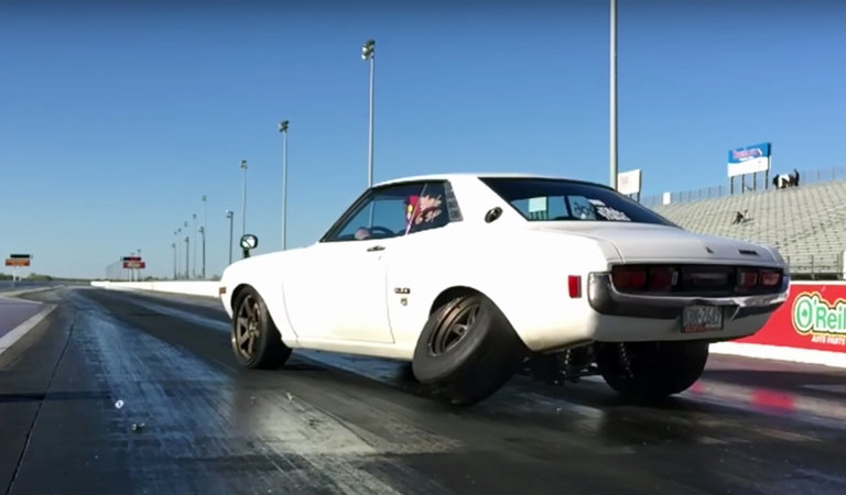 Video: 2JZ-Powered Celica Snaps Wheel on the Strip
