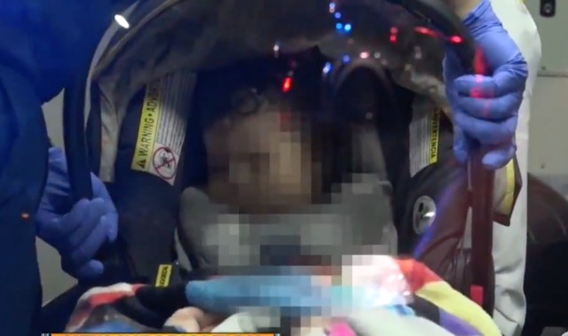 The infant, though heavily down-rez'ed, was otherwise uninjured.