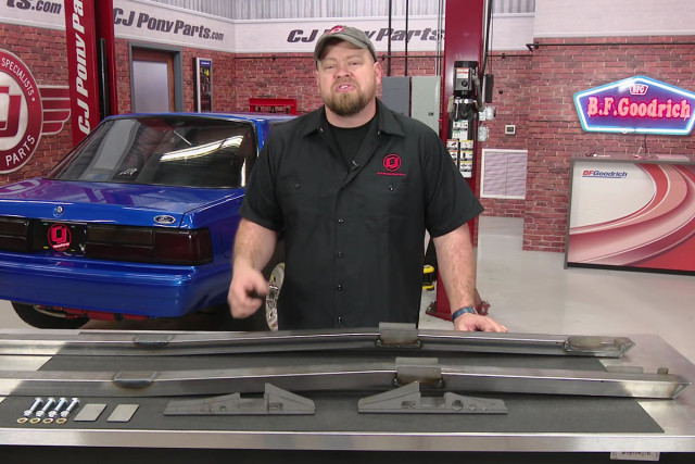 The Maximum Motorsports Subframe COnnector kit for 1979-2004 Mustangs comes with everything you see here. Screenshots from video.