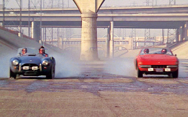Cobra against Daytona in the Los Angles River.
