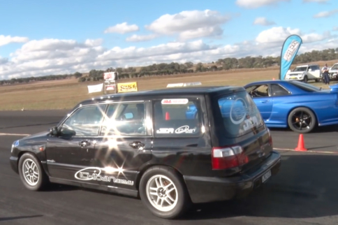 Video: Witness A Subie Forester Romp On An R34 GT-R