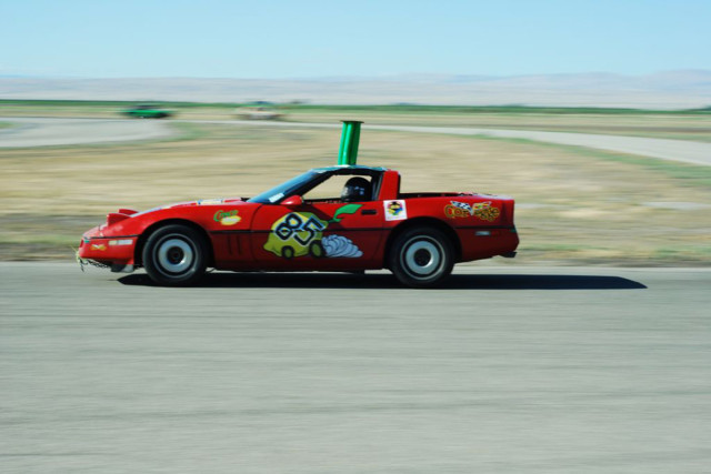 Cor-Vegge on the track at 24 Hours of LeMons. Imaghe courtesy Judge Phil. 