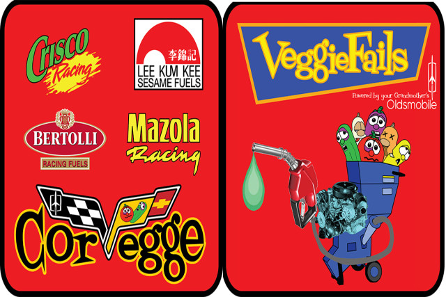 Aaron MacFarland put together some great (and fake) sponsor decals for CoreVegge. Image courtesy Aaron MacFarland.