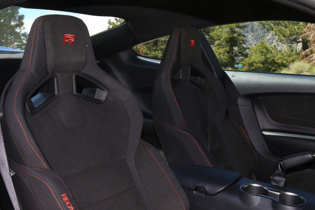 The Recaro buckets in the R model are outstanding sport seats, though I did wish for some lumbar support adjustability.