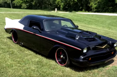 Video: '57 Chevy Sports One-Piece Fiberglass Body And Twin Turbos