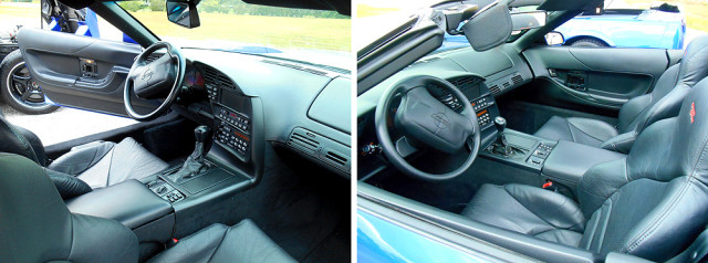 Two interior color combinations were available – all black, or black and red. Both had “GRAND SPORT” embroidery on the headrests.