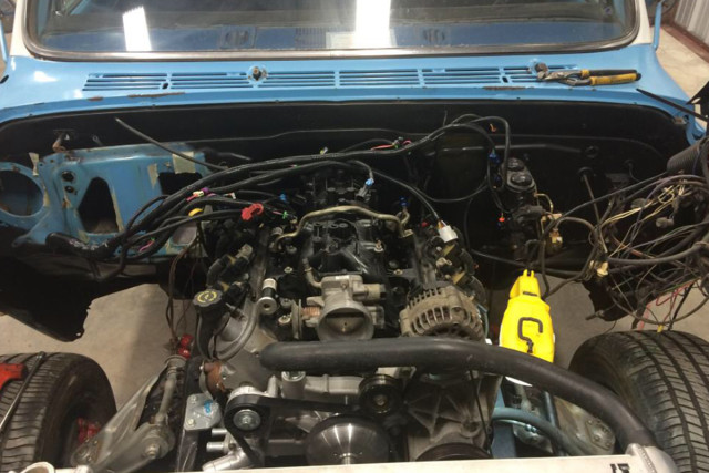 Just need to run wiring and fuel lines now. Image courtesy Bryan Meadows.