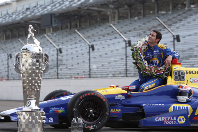 Alexander Rossi winner of the 2016 Indy 500. Photo credit: Indianapolis Motor Speedway